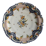 Decorative plate from Rouen signed René DELARUE
