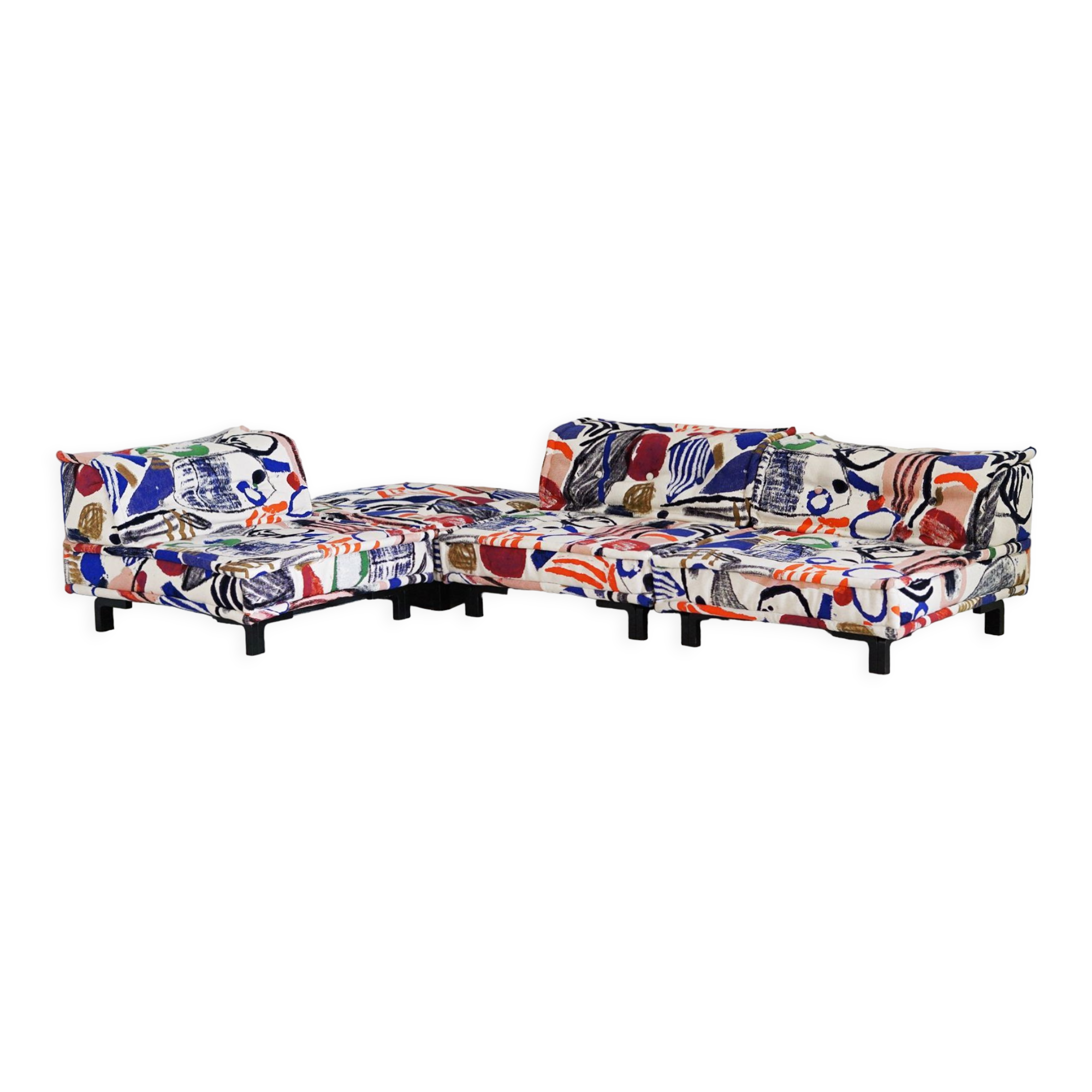 Canapé Mahjong by Roche Bobois en tissu Toile du Peintre Selency
