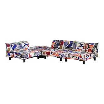 Mahjong sofa by Roche Bobois in Toile Du Peintre Fabric