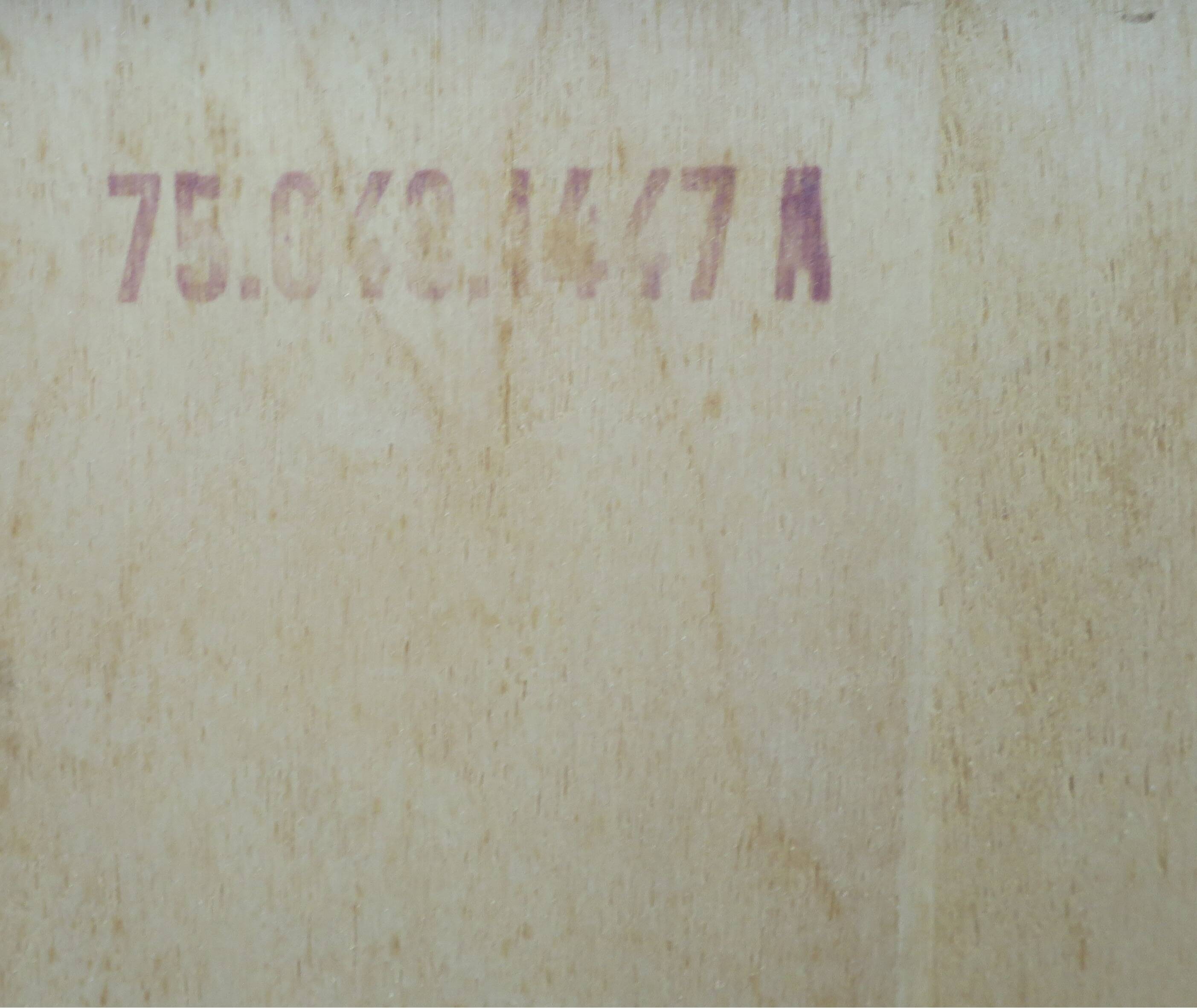 Cabinetmaker's chest of drawers - 4 drawers - golden oak - with oblique profile - compass feet - 1950