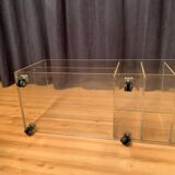 Lucite mobile table, audio, 1970s