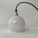 Pair of old opaline pendant lamps 10 cm vintage