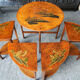 Antique Shibayama Inlaid Japanese Nested Tables in Burr Walnut