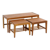 Table basse Remploy + tables d'appoint