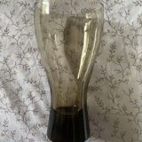 Set of 8 vintage smoked glasses