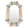 Venetian Octagonal Wall Mirror Hand-Carved in Murano Glass with Light Blue Finish