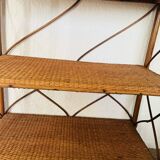 Rattan bookcase shelf