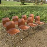 Set of 8 chairs Pagholz 70s, Germany
