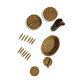 Barbotines on the theme of wheat.