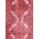 Traditional red wool overdyed persian runner rug handmade oriental carpet- 72x236cm