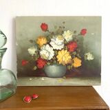 Painting on canvas still life, oil bouquet of flowers Copley