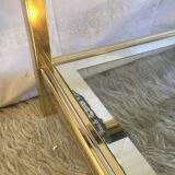 Gold and chrome metal coffee table - 70s