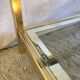 Gold and chrome metal coffee table - 70s