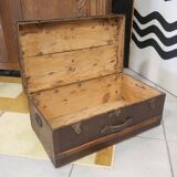 Coffre ancien tôle et bois