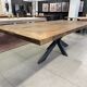 Table solid centenary firm top with matt black metal foot