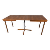 Scandinavian vintage telescopic extendable teak table 1970
