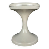 Jurcek stool in white plastic by Bogomir Zorman & Ljerka Finžgar for Meblo Yugoslavia, 1970s