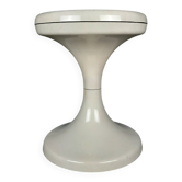 Jurcek stool in white plastic by Bogomir Zorman & Ljerka Finžgar for Meblo Yugoslavia, 1970s