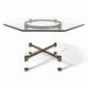 Brass and acrylic glass table by Sandro Petti for Metalarte, 1970