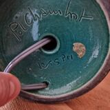 Pol Chambost (1906-1983) - Lamp base in blue crackled ceramic