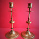 Paire de bougeoirs bronze