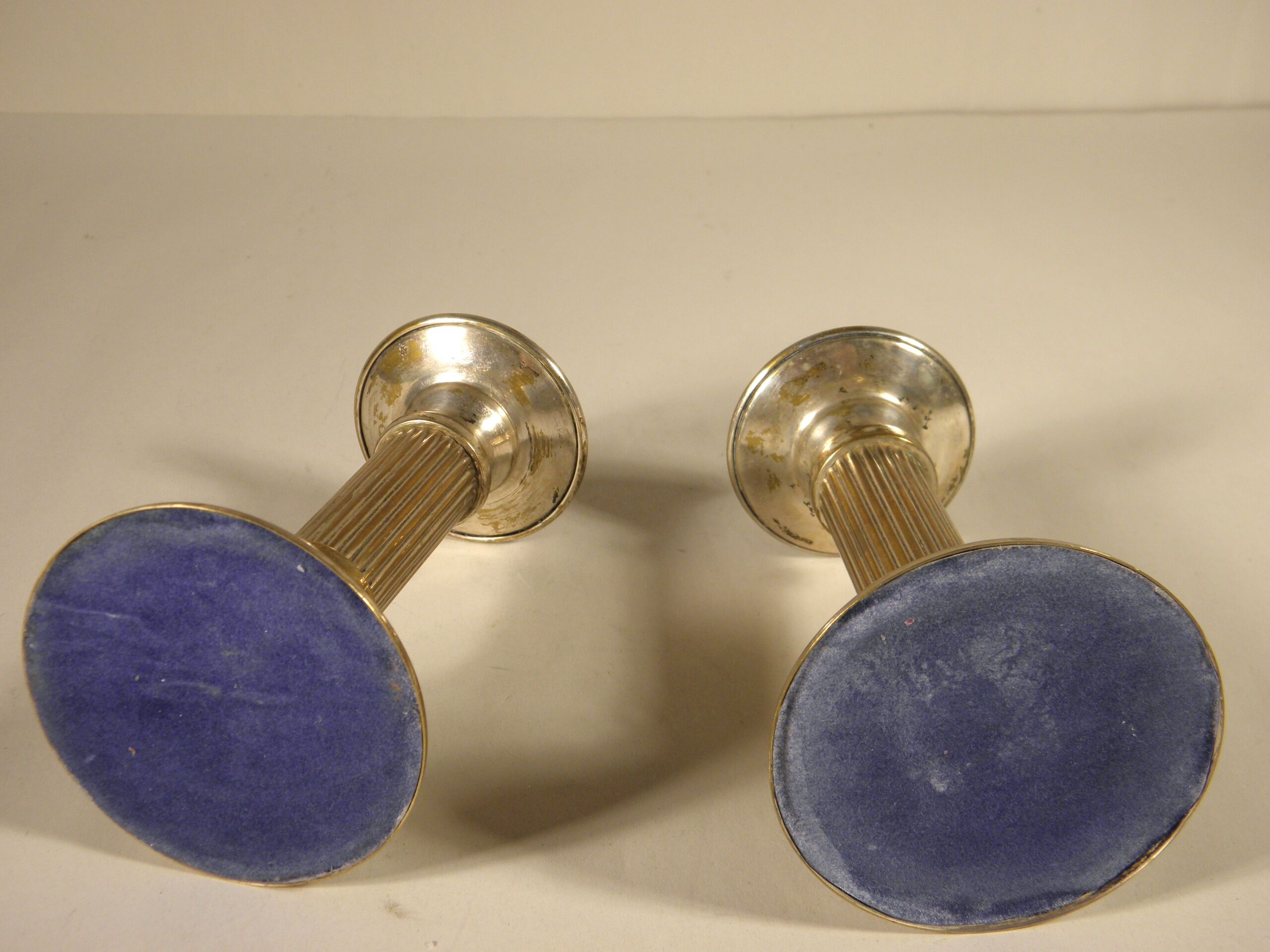 Pair of silver candlesticks 12 cm