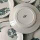 Set of 6 flat plates terre de fer saint-amand model "cartels" xixth