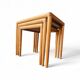Ensemble de 3 tables gigognes en chêne massif / Henry Walter Klein pour Bramin / 1970