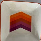 Lot of 2 bowls and 4 dishes or plates Gien model arrows 1970