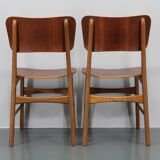 1960s Ib Kofod Larsen Set of 4 dining Chairs in Teak Finish, Denmark