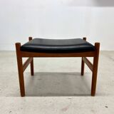 Vintage Danish Teak Footstool By Hugo Frandsen For Spøttrup, 1960s.