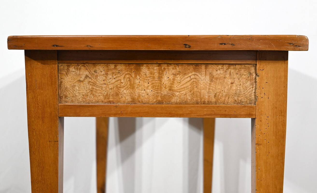 Desk Table in Ash, Mahogany and Cherry, Directoire Style – Mid-19th Century
