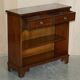 Vintage Low Bevan Funnell Library in Flamed Mahogany with Two Drawers