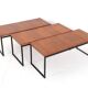 Rare Rego / Günter Renkel “Twen” teak coffee table / mid-century modern design / 1950s / 1960s modernism