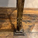 Industrial style metal and wood bench