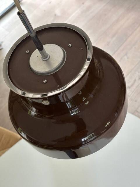 Brown Bumling pendant light by Anders Pehrson-Sweden 1960s