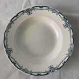 Service 20 plates and 3 dishes blue earthenware Vaucluse U-C Sarreguemines Digoin