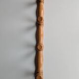 Vintage bamboo style coat rack with 4 hooks
