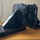 Pair of Art Deco bookends in black marble