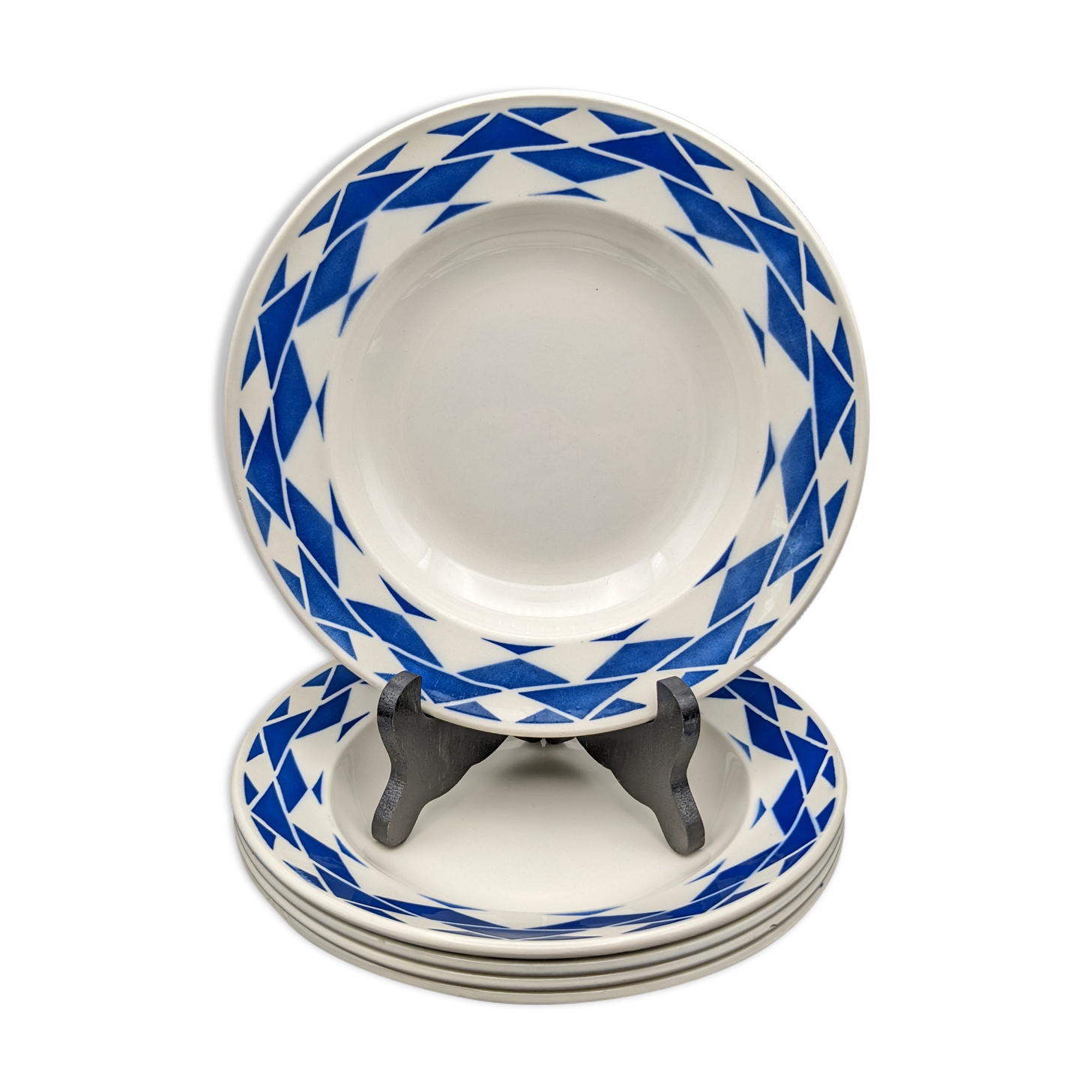 Set of 5 hollow plates badonviller model lebanon