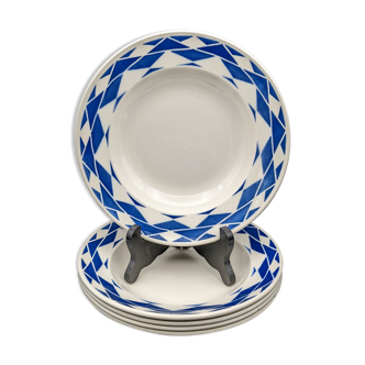 Set of 5 hollow plates badonviller model lebanon