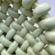 Light green woven ceramic basket Jérome Massier Vallauris