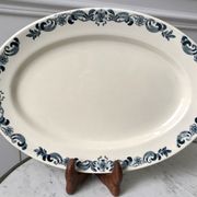 Oval flat terre de fer longchamp model "asti" late nineteenth