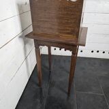 Old solid oak bedside table