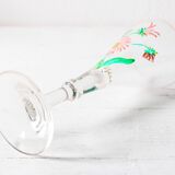 Set of 6 Mid-century Rare Floral Design Champagne Flutes / Italy / 1960s