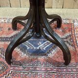 Mahogany and beech bistro table, made in the 1950s