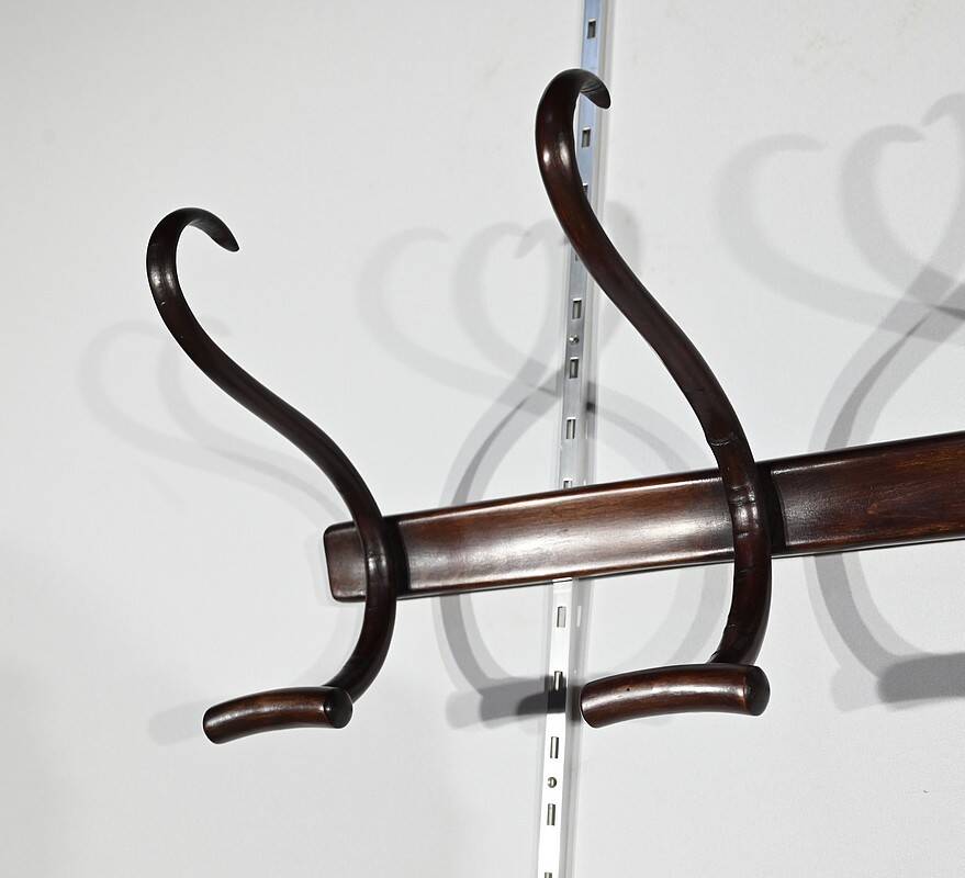 Cloakroom Coat Rack in Curved Beech, J&J Kohn – Early 20th Century