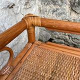 Vintage rattan chest of drawers