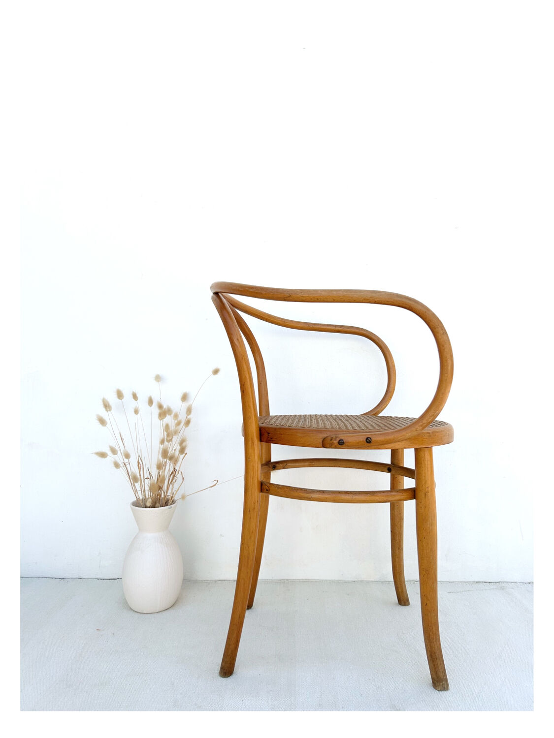Fischel curved wood armchair