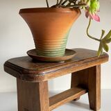 Vintage solid oak stool